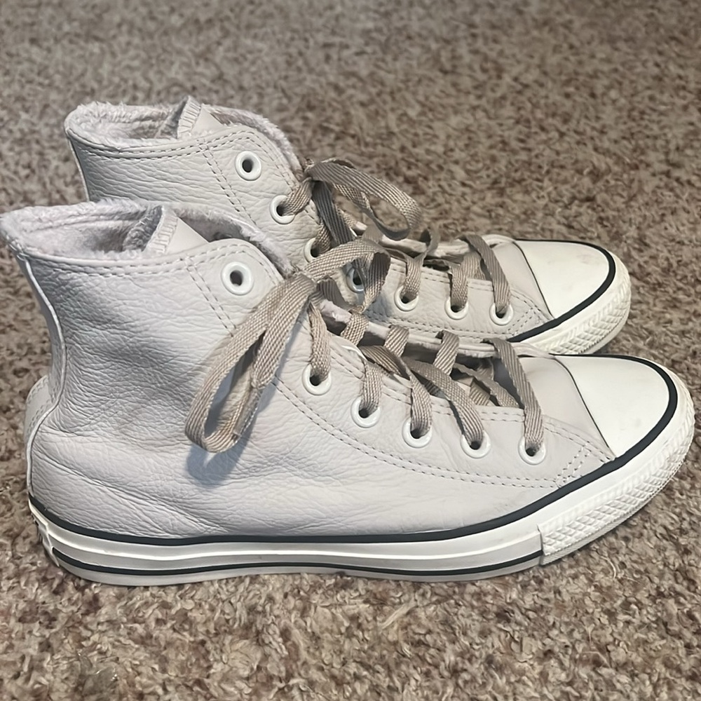 Converse Leather Fleece Lined High Tops